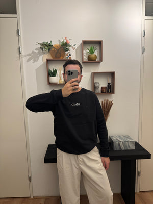 Minimal dada embroidered - organic sweatshirt